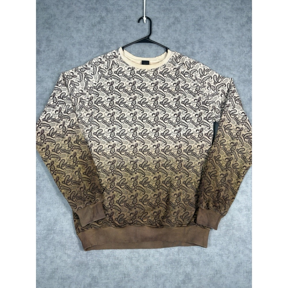 JIJIL Man Collection Sweatshirt XL Paisley Ombre 100% Cotton Made Italy